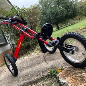 Sun Mountain Speed Cart Red Push Pull Golf Collapsible 3 Wheel with Clamp